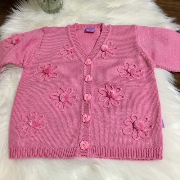 Cute Girls Cardigan Button Front Pink Sz.10 BIYOU - Picture 2 of 6
